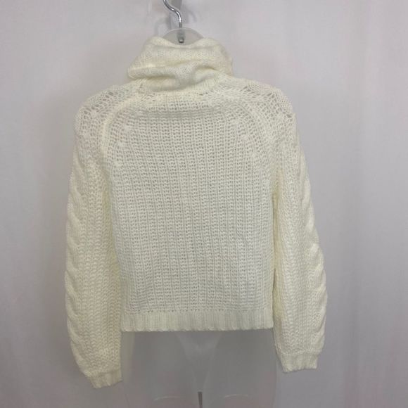 Planet Gold Women White Cowl Neck Sweater - Picture 2 of 3